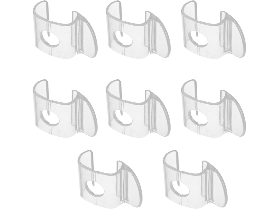 Conjunto De 8 Presilhas Transparentes Em Pom Para Persianas Rolo, Com Função Antiderrapante E Montagem Rápida Ideais