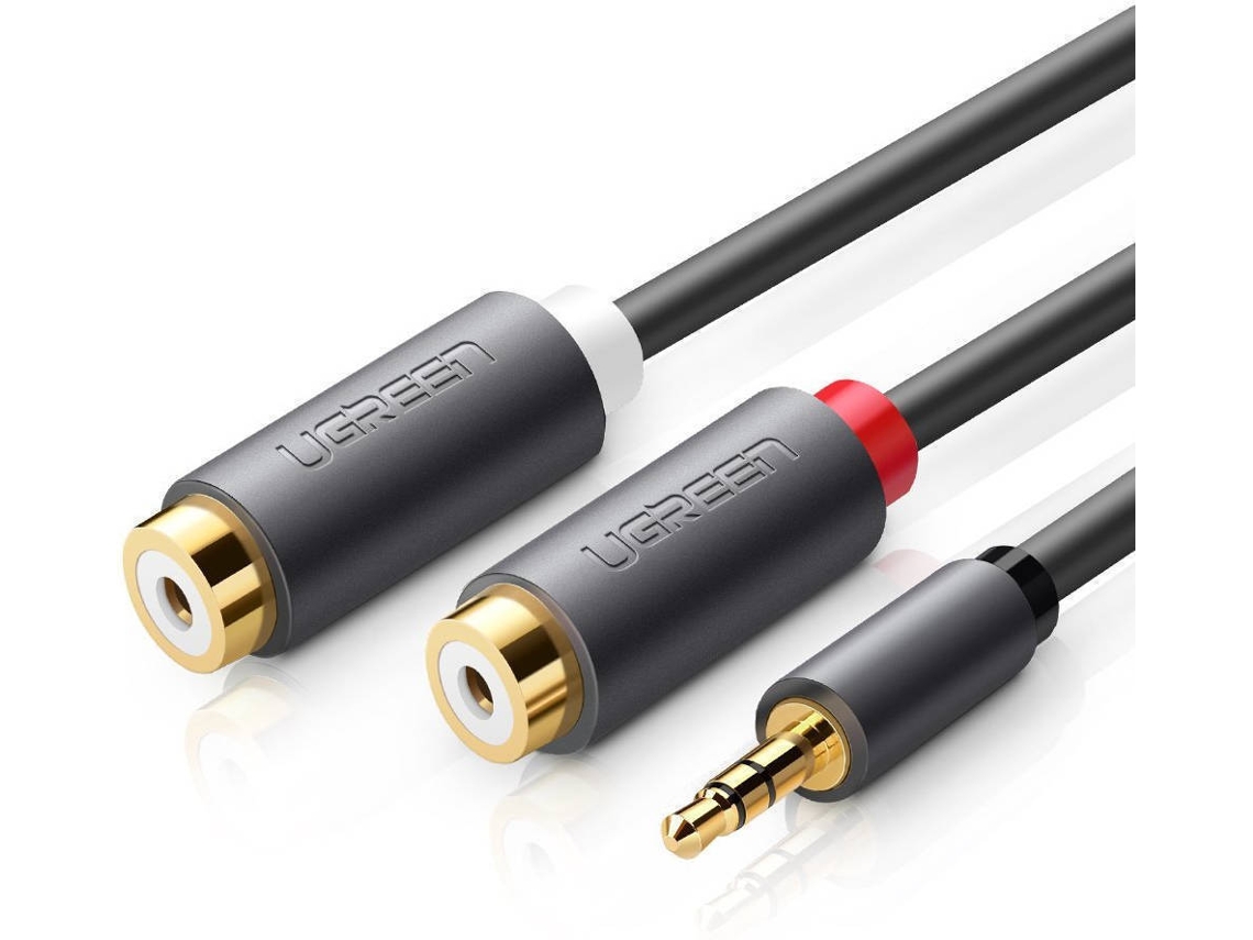 Cabo de Áudio UGREEN (Jack 3.5mm - RCA - Preto)