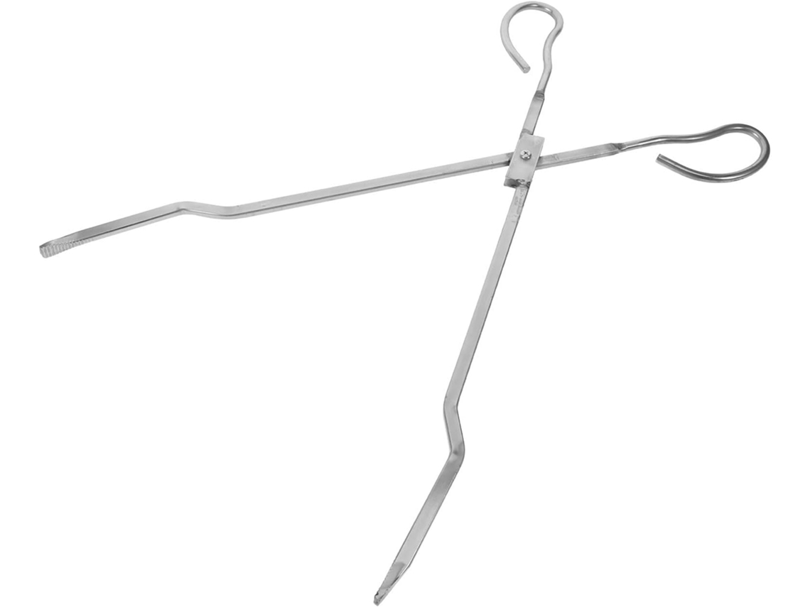 Pinça Para Lenha Em Lareiras E Chaminés Externas, Aço Inoxidável, Fácil De Limpar, Cabo Ergonômico, Acessório Para