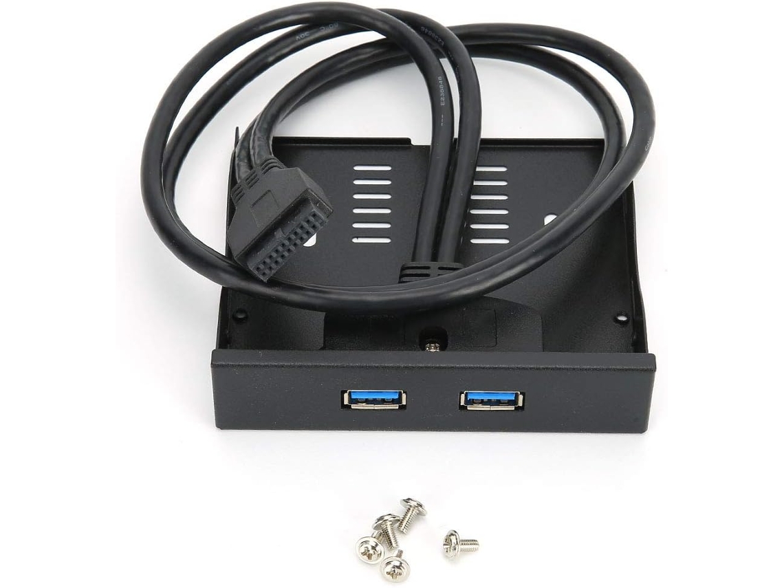 Adaptador Hub Usb 3.0 Para Painel Frontal De Disquete 3,5 Polegadas,