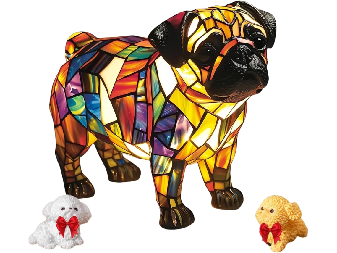 Abajur De Gato, Vidro Colorido, Mesa Artístico Luminárias Noturnas