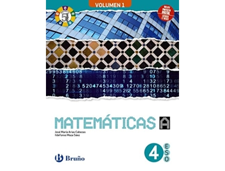 Livro Matemáticas 4 A Eso 3 Volúmenes Proyecto 5 Etapas Da Editorial Bruño De José María Arias Cabezas E Ildefonso Maza Sáez (espanhol)