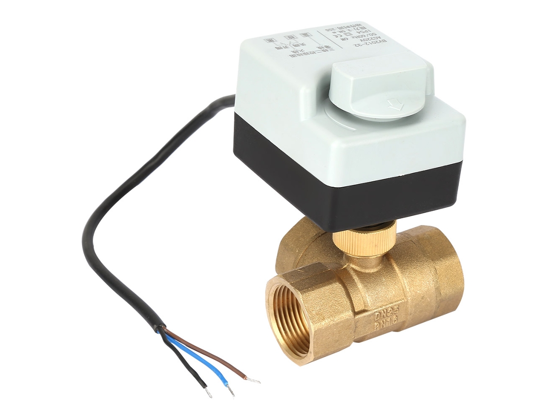 Válvula Elétrica De Esfera Brass Laxiscreed Com Controle Manual E Sistema De 3 Vias De 3 Fios