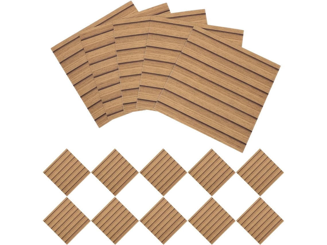 30 Painéis De Parede Decorativos De Madeira 30x30, Autoadesivos, Impermeáveis, Peças Em Cm Para