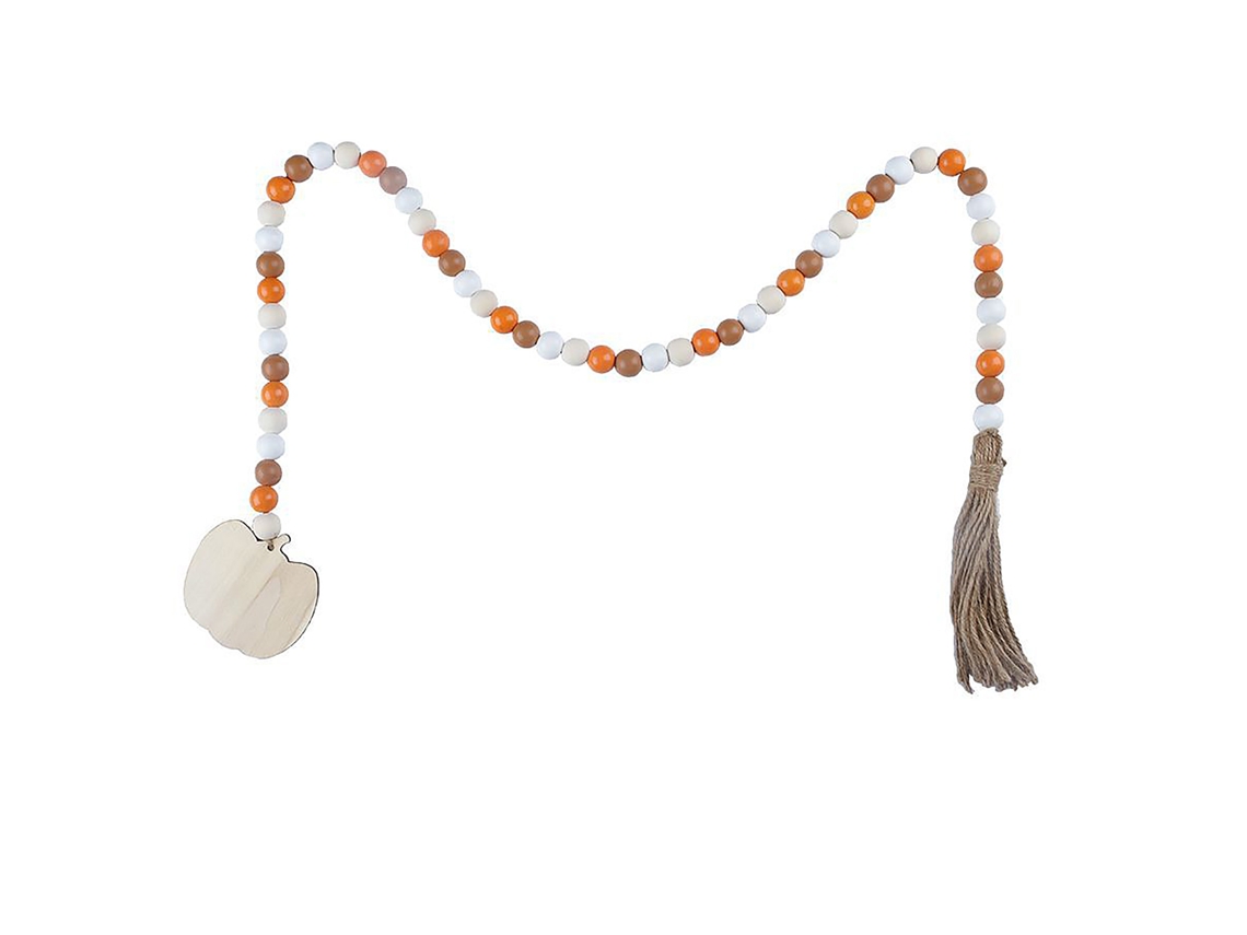 Laxiscreed Pendente Decorativo De Madeira Com Franja E Forma De Maçã, 1m