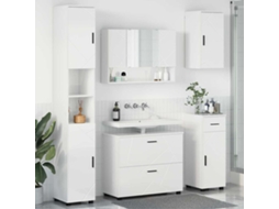 Vidaxl Conjunto De Móveis Para Banheiro 5 Pcs Branco Brilhante