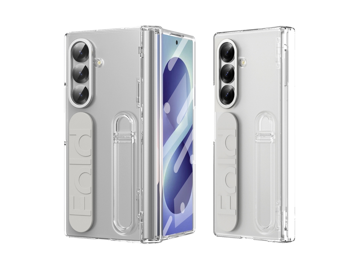 Capa Eifson Para Samsung Galaxy Z Fold8 Ultra, Proteção Para Dobradiças, Suporte Integrado - Compatível - Transparente