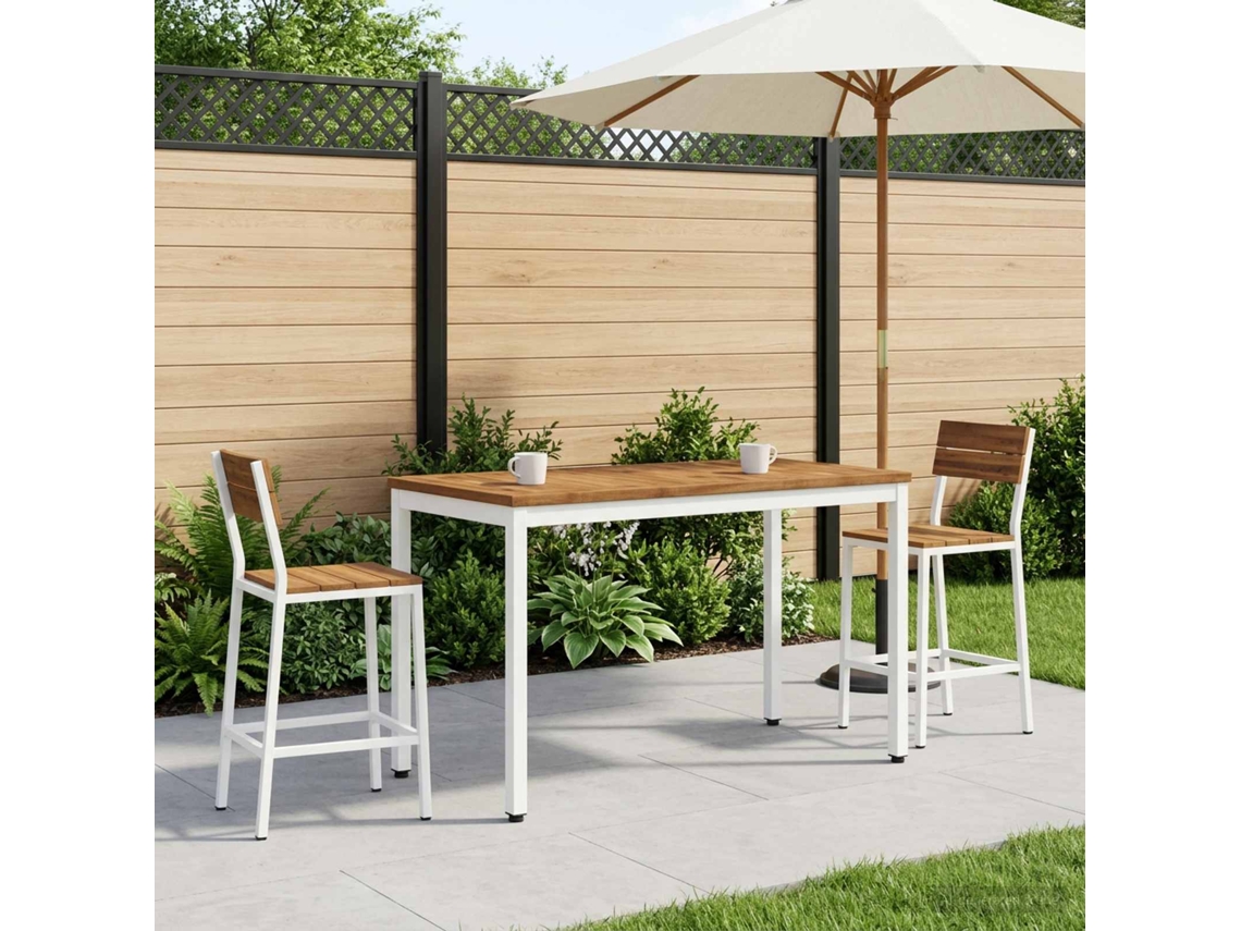 Vidaxl Mesa De Centro Natural E Branco 50 X 100,5 X 45 Cm