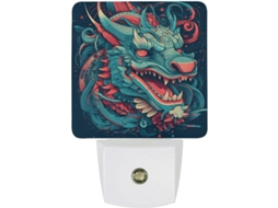 Led Night Light Com Design Dragão Desenho Animado E Light Sensors Banheiro, Corredor, Escadas, Quarto E