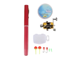 Vara de Pesca Miniatura Portátil com Molinete