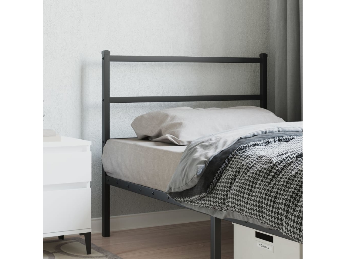 Cabecero de metal negro de 107 cm