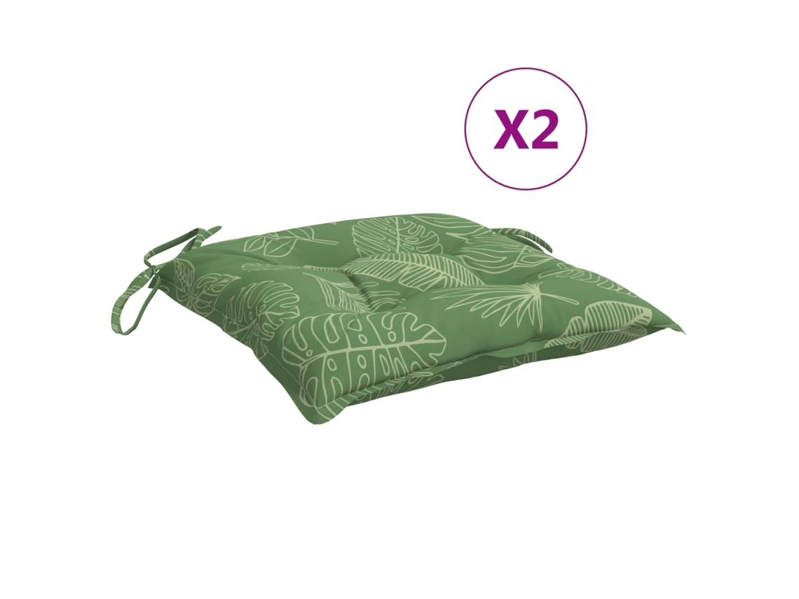 Chair Cushion, Chair Cushions Vidaxl Verde Tecido (40 X 40 X 7 Cm)