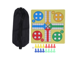 Jogo De Tabuleiro Ludo Com Tabuleiro Plegável E Rolável 16 Peças E Dado Para Crianças E Adultos