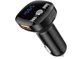 Transmissor Fm Bluetooth Yizhood Bc40q Dual Usb Qc3.0 Tf/usb Preto