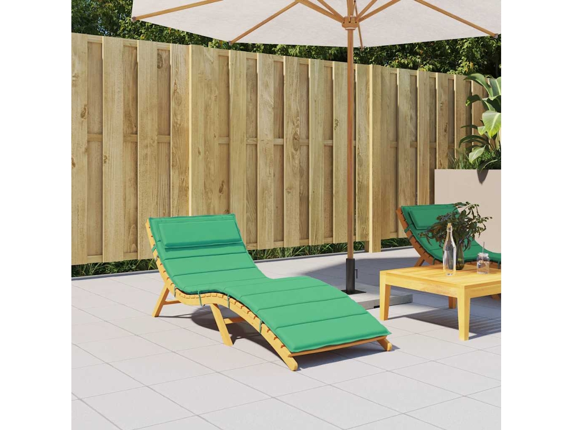 Almofadão P/ Espreguiçadeira 180x60x4 Cm Tecido Oxford Verde HARLANV1