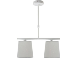 Candeeiro de Teto FABRILAMP Consciencia (Cinzento - E14 - Máx. 40W - Metal - Tecido)