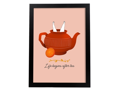 Conjunto De Ligs Life After The Té. Pósters Com Ilustrações Para Os Amantes De Té E Café. Sem Quadro