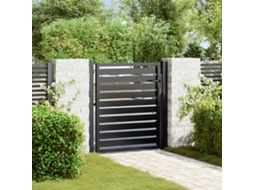 Vidaxl Portão De Jardim Com Fechadura Preto 100x100 Cm Alumínio