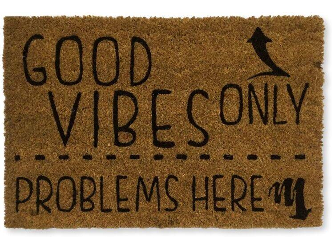 Tapete de Entrada KOKO DOORMATS Good Vibes Only (Castanho 60 x 40 x 1