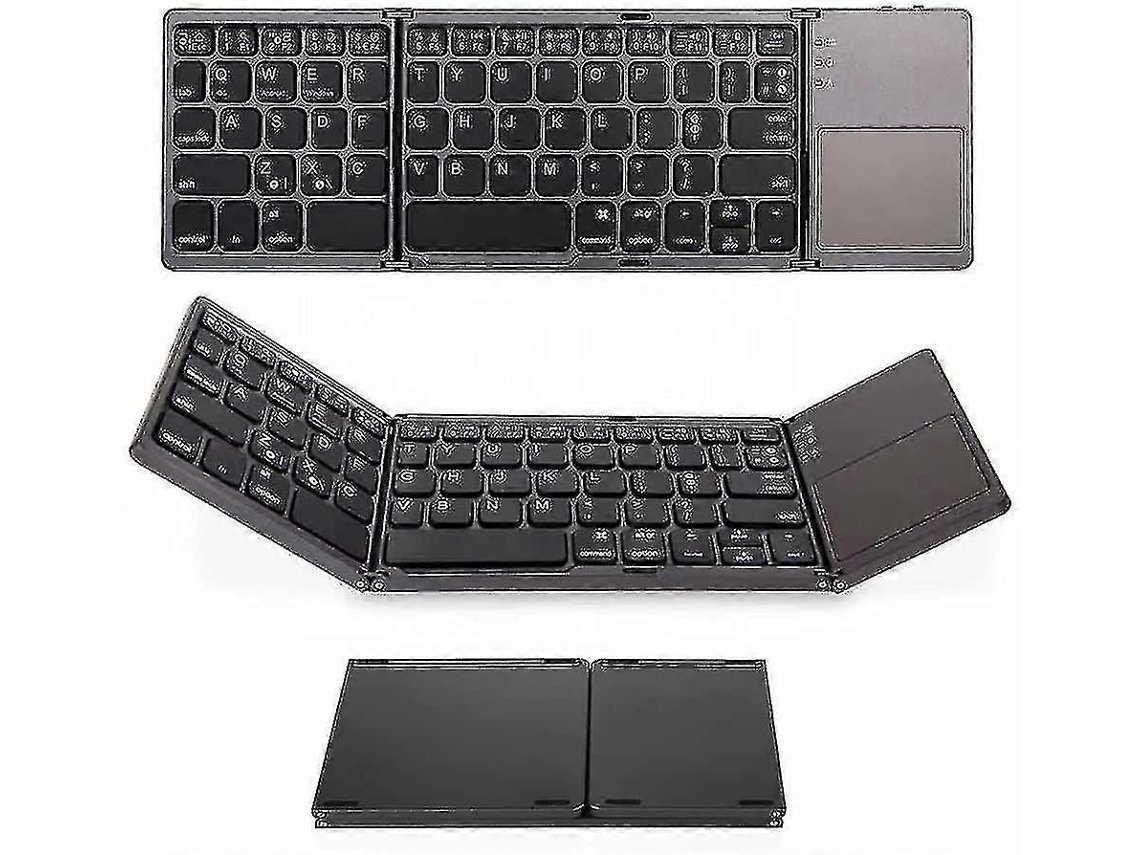 Mini Teclado Bluetooth Sem Fio Dobrável B033 Com Touchpad Nostalgia88