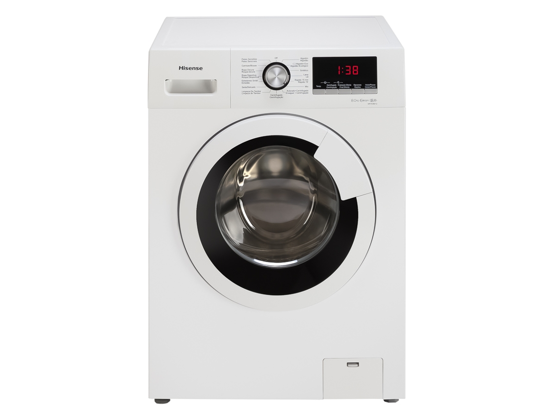 Máquina de Lavar Roupa HISENSE WFHV8012 (8 kg - 1200 rpm - Branco)