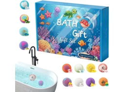 Bombas De Banho De Sal - Conjunto De Presente Com 12 Peças Para Diversão, Relaxamento E Bolhas Naturais