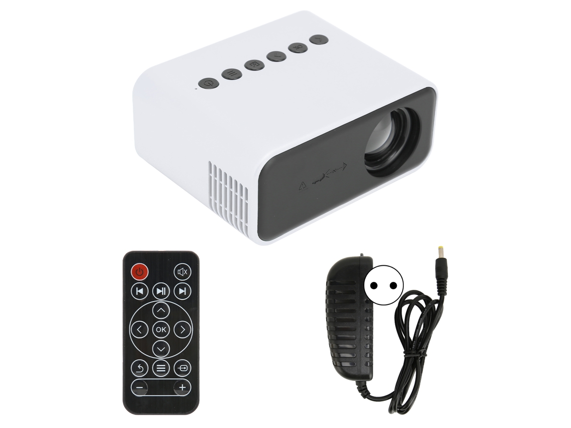 Miniprojetor Portátil Para Home Theater, Projetor Para Celular, Para Projeção De Tela, 100 240 V, Plugue Branco Ue Brilvibera