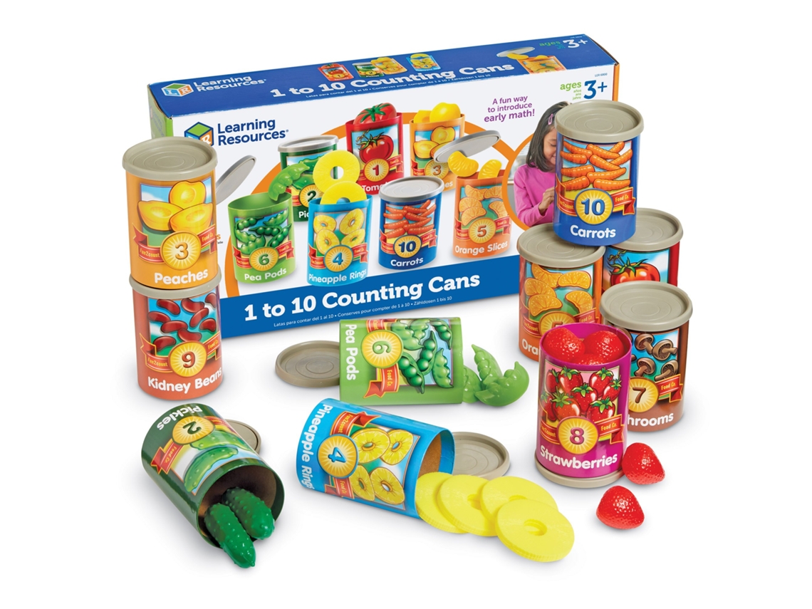 Brinquedos Educativos De Contagem Da Learning Resources Latas Para Contar De 1 A 10