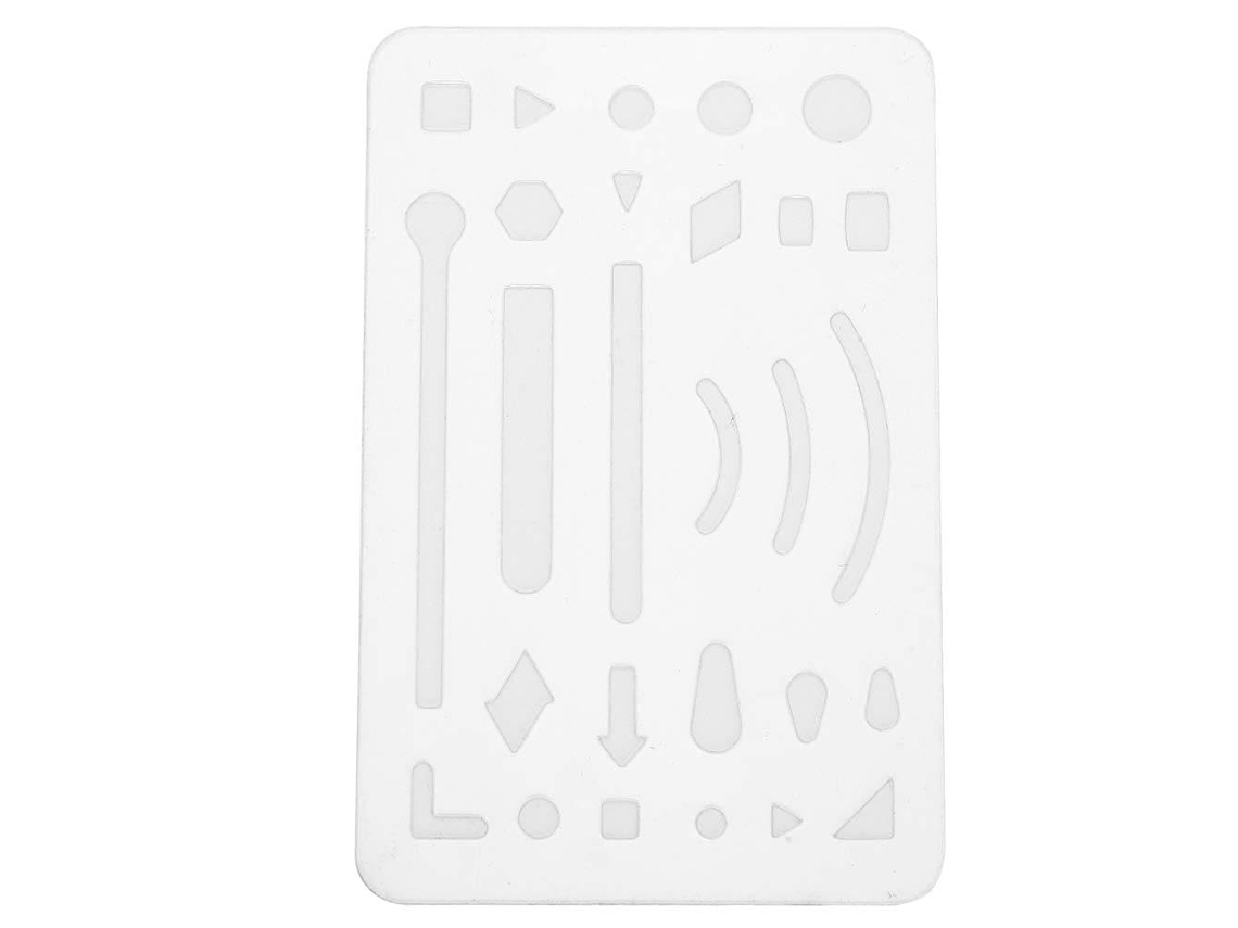 Conjunto De 10 Réguas Apagáveis Multiuso Para Desenho Técnico, Com 27
