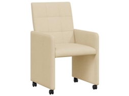 Conjunto de 2 Cadeiras de Jantar Creme 58x65x94 cm Tizado MAISON EXCLUSIVE