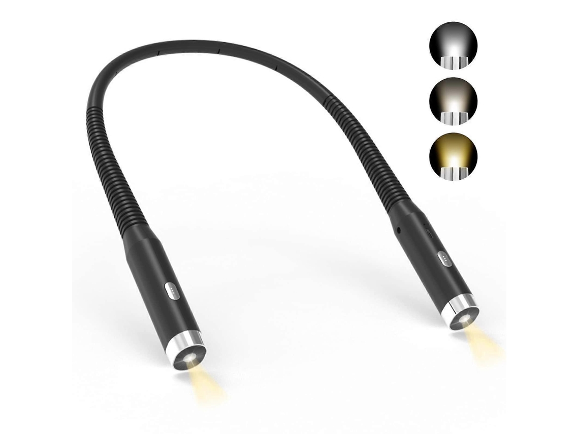 Rebe lâmpada de Leitura para Pescoço Recarregável 3 Níveis de Brilho 360 Doble Usb Led para Viagens Costurar Acampamento