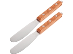 Conjunto de 2 espátulas de aço inoxidável para remoção de pelos, aplicadores de cera sem cera.