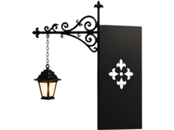 Luminária de prateleira para biblioteca, estilo lanterna vintage com LED.