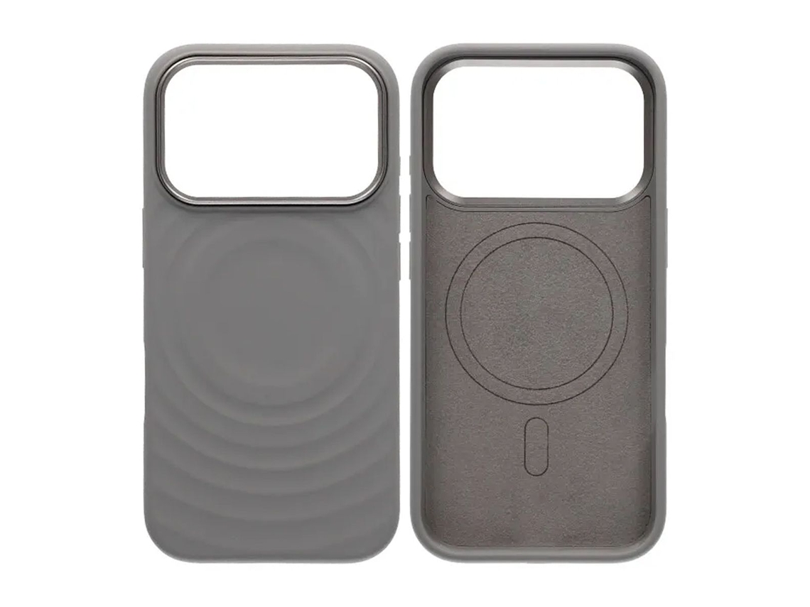 Capa De Silicone Para Celular Com Magsafe Para Iphone 17 Pro - Cinza Claro