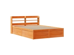 Bed Frame, Bed Frames Vidaxl Marrom Madeira De Pinho (120 X 200 Cm)