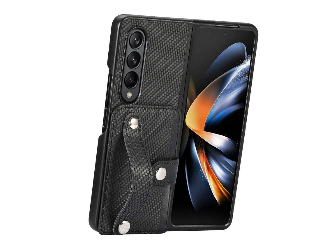 Capa Traseira Para Celular Com Suporte De Pulso E Carteira Para Samsung Galaxy Z Fold2
