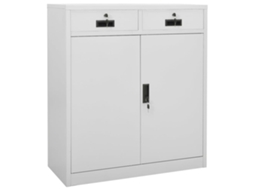 Vidaxl Armário De Escritório 90x40x102 Cm Aço Cinzento-claro