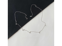 Colar Céu Estrelado em Prata de Lei 925 , Miniaturas Exquisitas com Zircônias: Luxo e Sofisticação Sutil MDUG (ouro Branco)