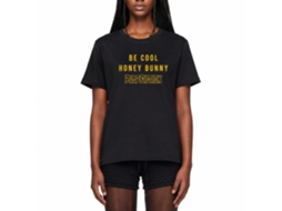 Rockinstone Men's T-shirt Pulp Fiction Honey Bunny Graphic Print Tee Black Size:s