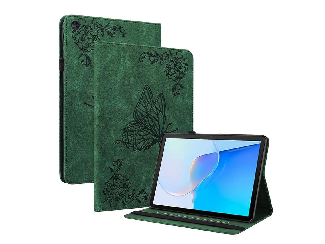 Capa de couro com estampa de borboleta e flor Webake para tablet Huawei Matepad SE