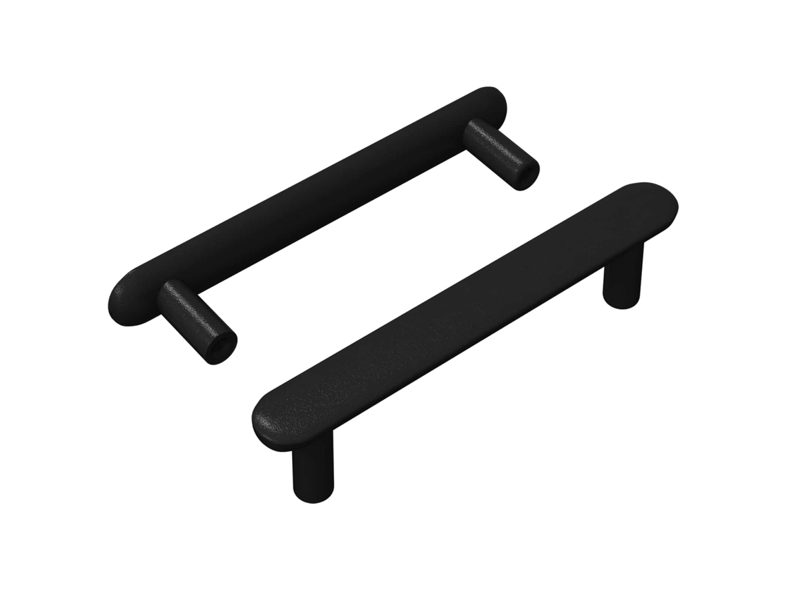 Conjunto 2 Maçaneta De Armário Vidaxl Preto Ferro (121 X 16.6 X 28.3 Mm)