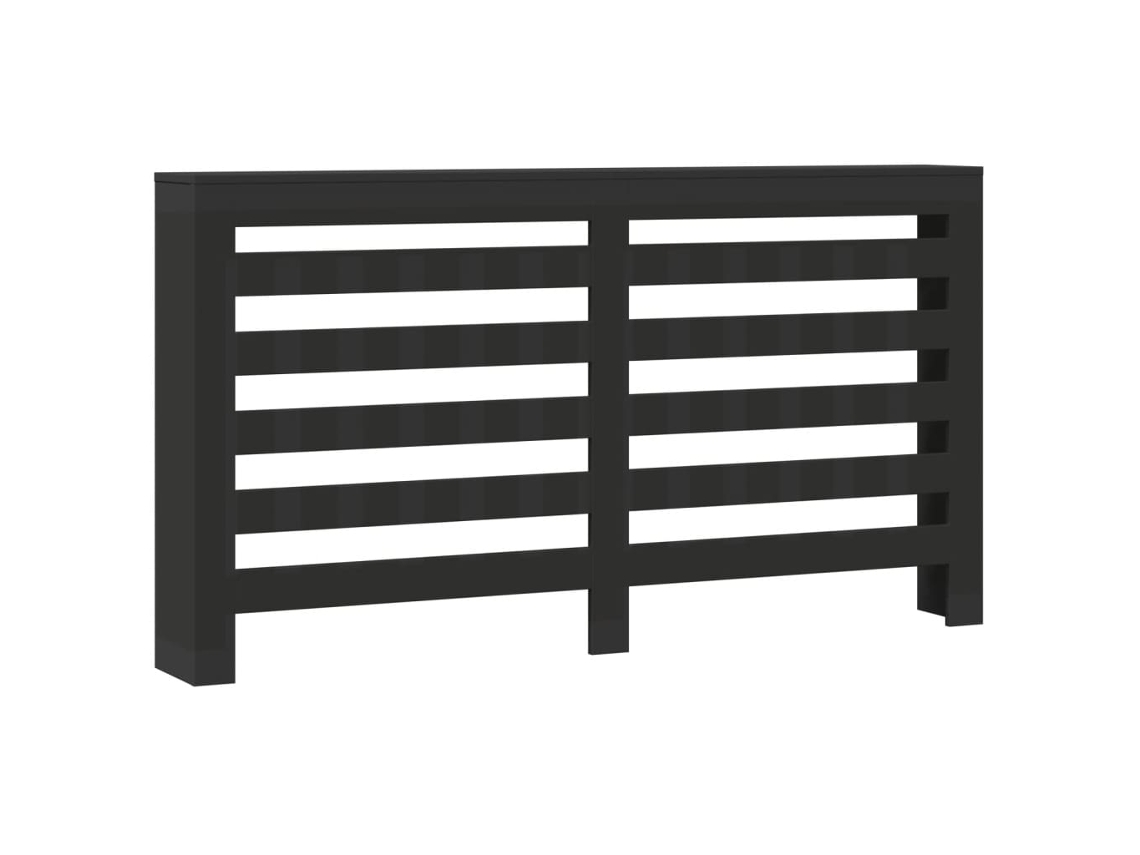 Radiator Cover, Radiator Covers Vidaxl Preto Madeira Processada (175 X 20 X 82 Cm)