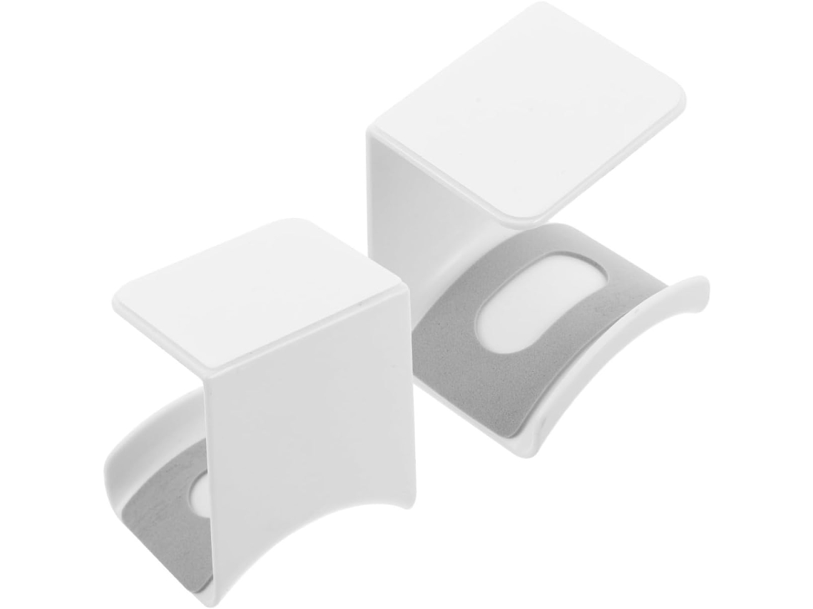 Exceart Support Casque Gamer Sous Bureau En Plastique Blanc 2pcs Crochets Adhésifs For Rangement D '