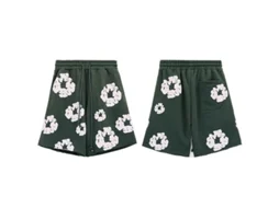 Shorts Casuais Unissex Com Estampa Kapok Em Algodão De Alta Qualidade - Conforto E Estilo Para Dias Quentes Verde