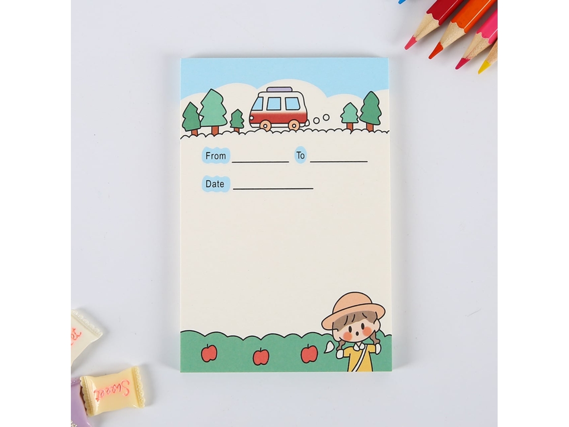 um Bloco de Notas para Meninas Descoladas, 50 Blocos de Notas Simples com Corações para Meninas BRILVIBERA
