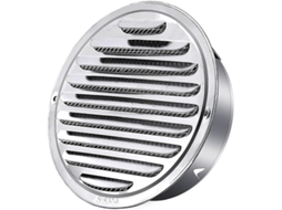 Grelha de Ventilação redonda em aço inox para tubo de exaustão, com tela