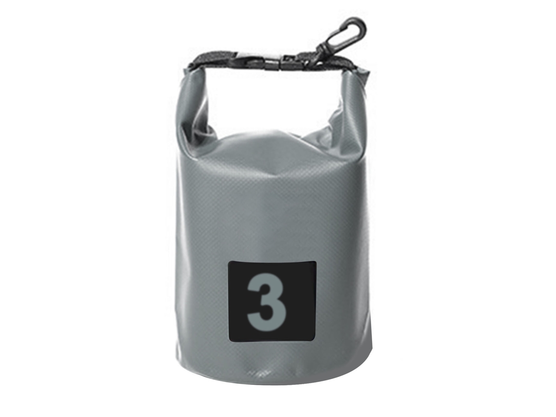 Mala Bucket Impermeável 3l Cinza para Camping Rafting