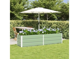Vidaxl Floreira Verde Pastel 195 X 50 X 45 Cm Aço Galvanizado