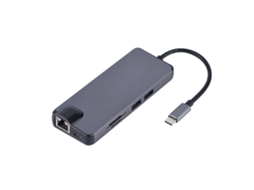 Hub Type c 8 em 1 LAXISCREED Hdmi 4k Rj45
