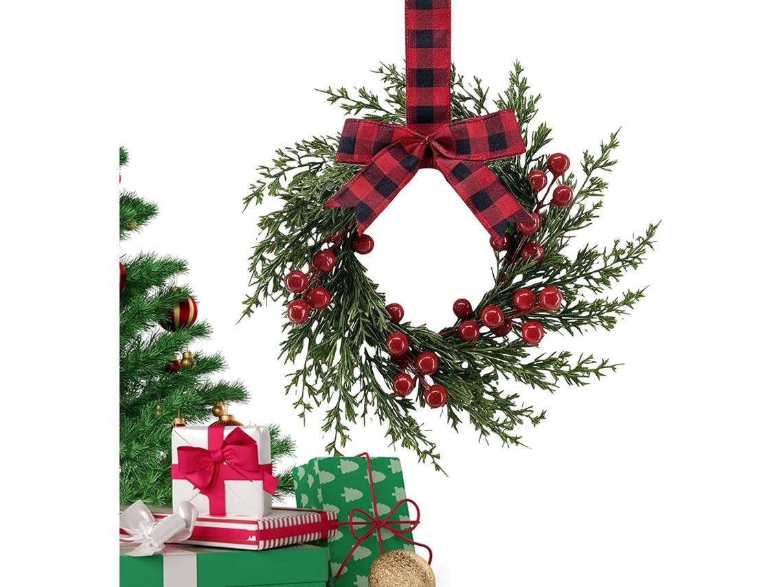 Guirlanda Natal Decorações Artificiais 25cm Ornamento Rústico Escritório Apartamento Festas Inverno Exterior GOKOCO